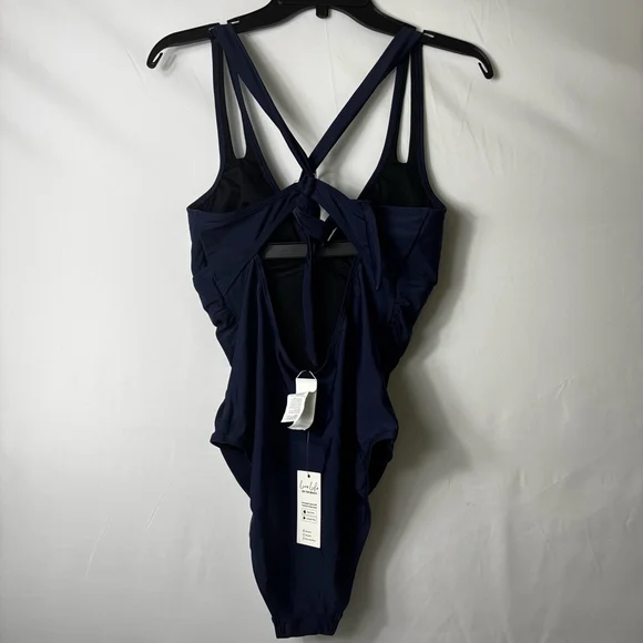 NWT one piece Swimsuit Size L Blue - Picture 2 of 6